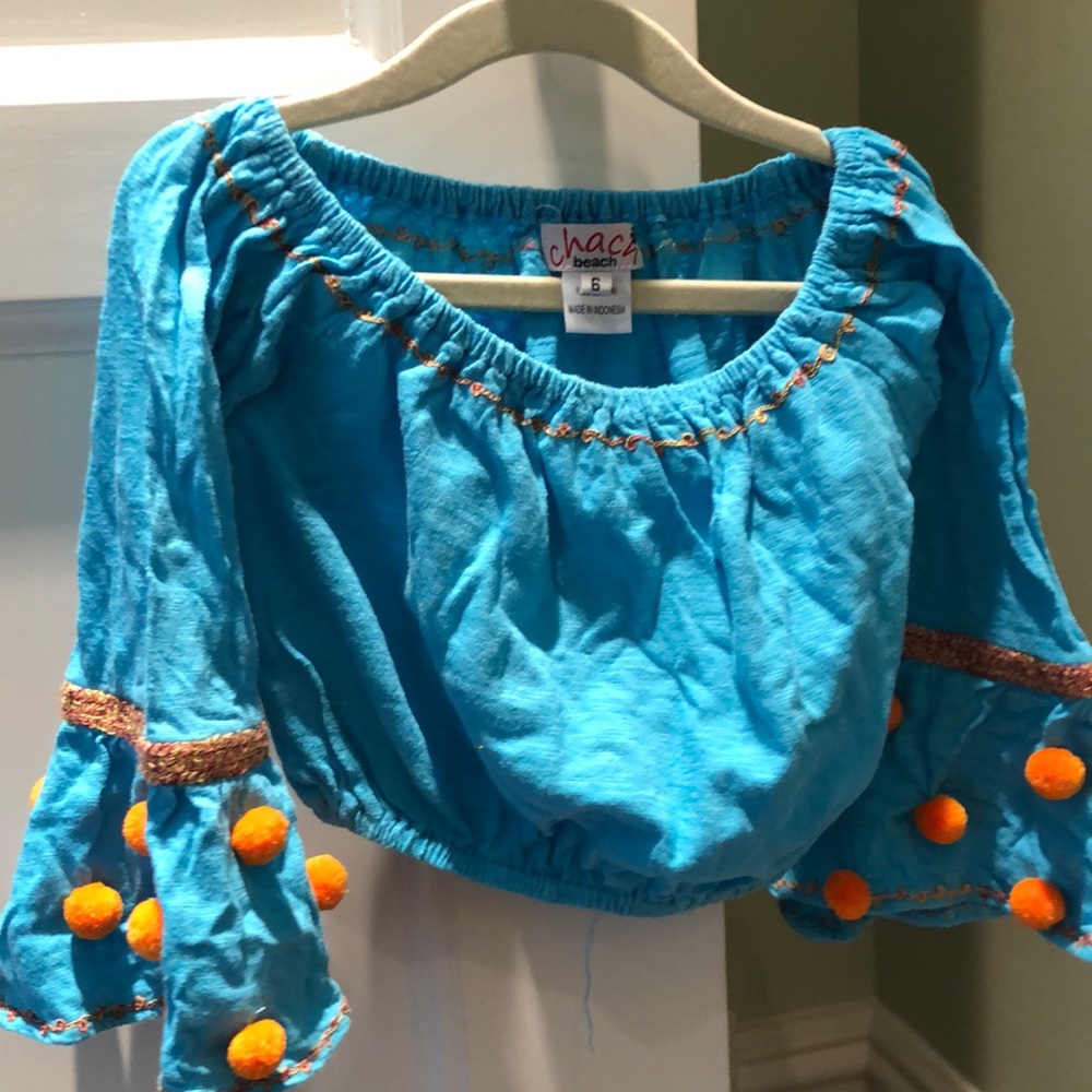 Chach crop top beach cover up size 6